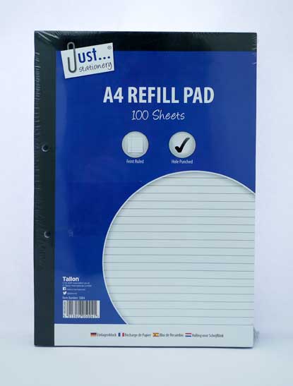 A4 REFILL PAD LINED 100 SHEET (R)