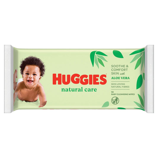 HUGGIES BABY WIPES 56S NATURAL CARE ALOE VERA