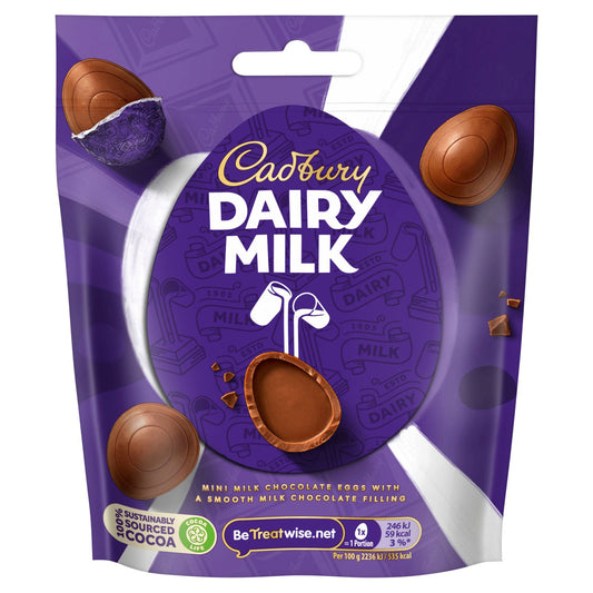 CADBURY DAIRY MILK MINI EGG BAG 31/07/25