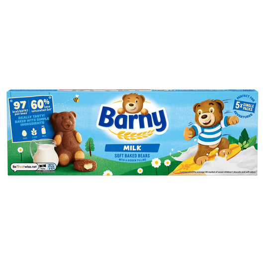 BARNY BAKED BEARS MILK SPONGE 5PK 14/09/25