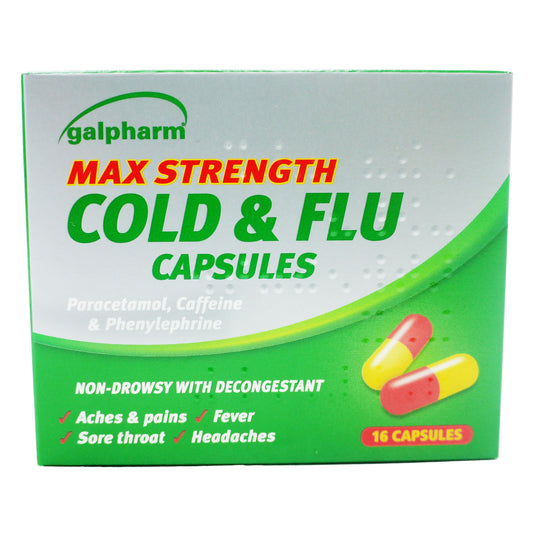 GALPHARM COLD&FLU CAPS MAX STRENGTH  07/27