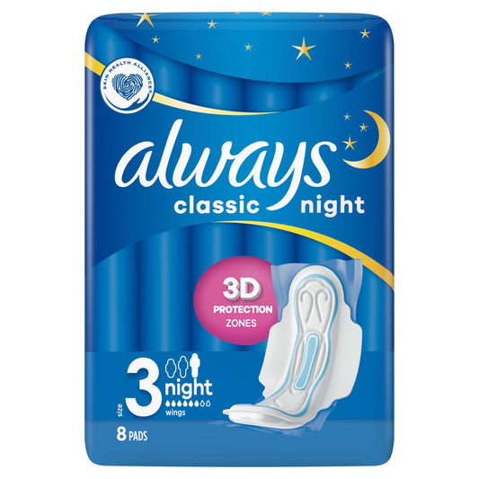 ALWAYS MAXI CLASSIC NIGHT 8S SIZE 3 WITH WINGS