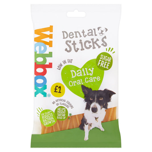 WEBBOX DOG DENTAL STICKS PM£1 08/07/26