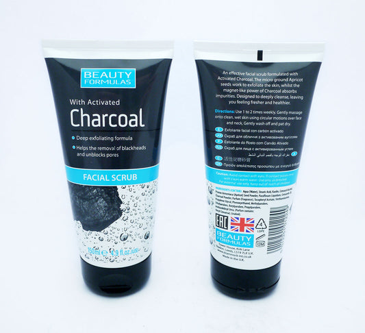 BEAUTY FORMULAS CHARCOAL FACIAL SCRUB 150ML