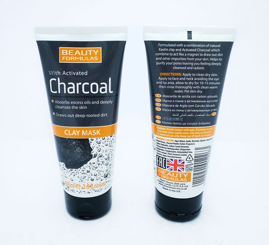 BEAUTY FORMULAS CHARCOAL CLAY MASK 100ML