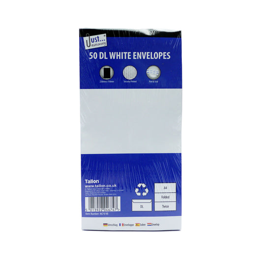ENVELOPES DL WHITE PEEL & SEAL (R)