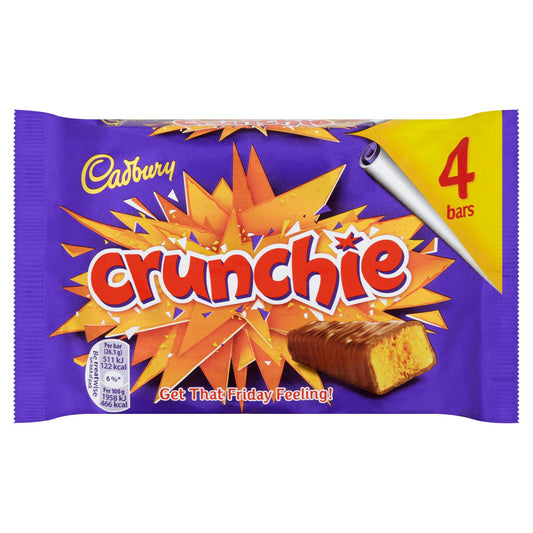 CADBURY CRUNCHIE BARS 4 PACK MULTIPACK(C) 26/10/25