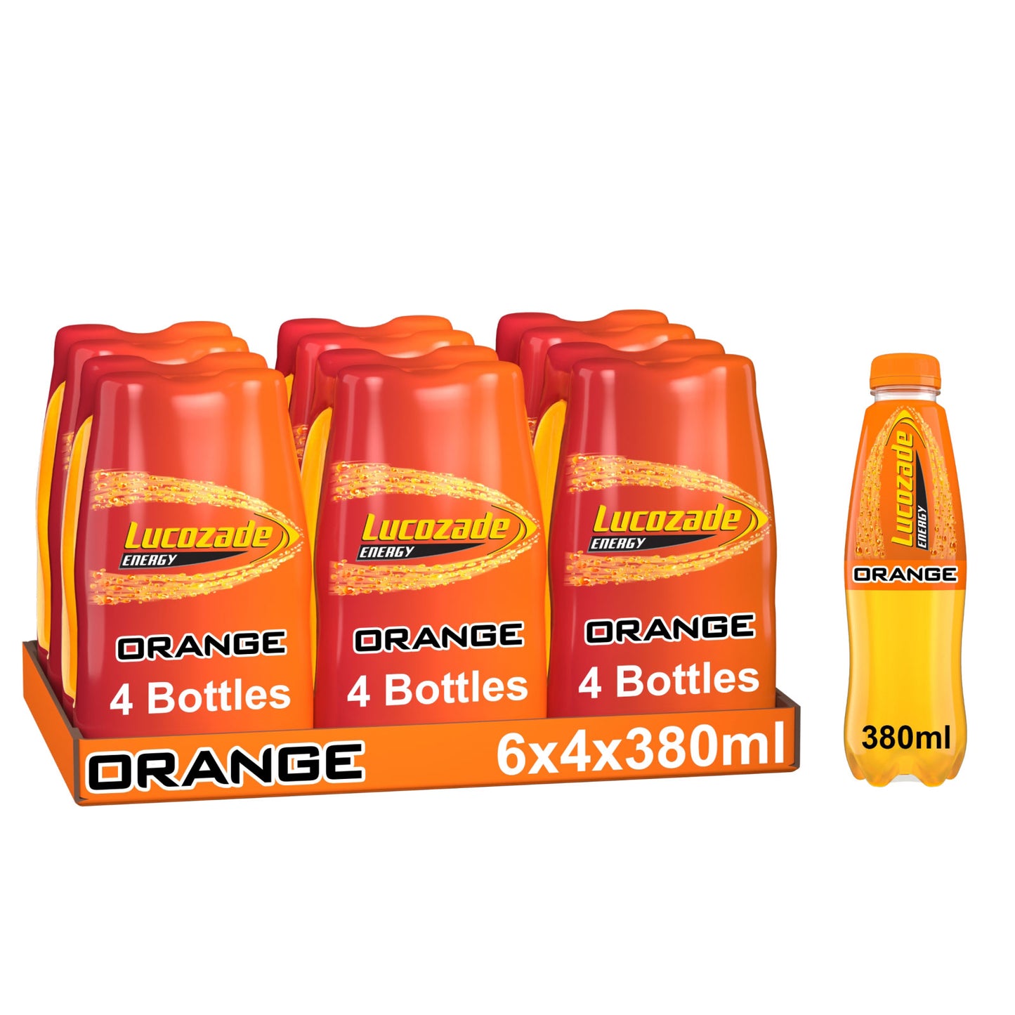 LUCOZADE ENERGY ORANGE 4PK 10/25
