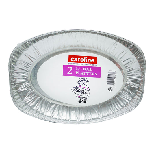 CAROLINE FOIL PLATTERS SMALL 14"  N1070