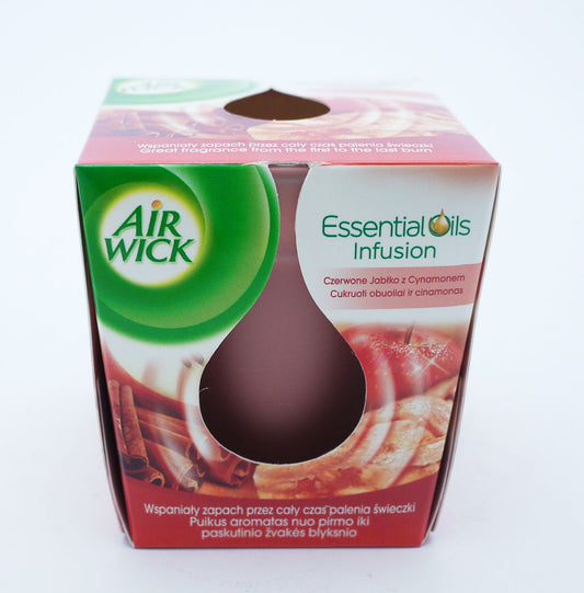 AIRWICK ESSENTIAL OIL CANDLE APPLE & WARM CINN (C)