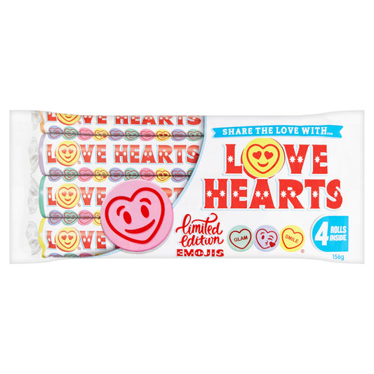 SWIZZELS LOVE HEARTS MULTIPACK 4PK 08/26
