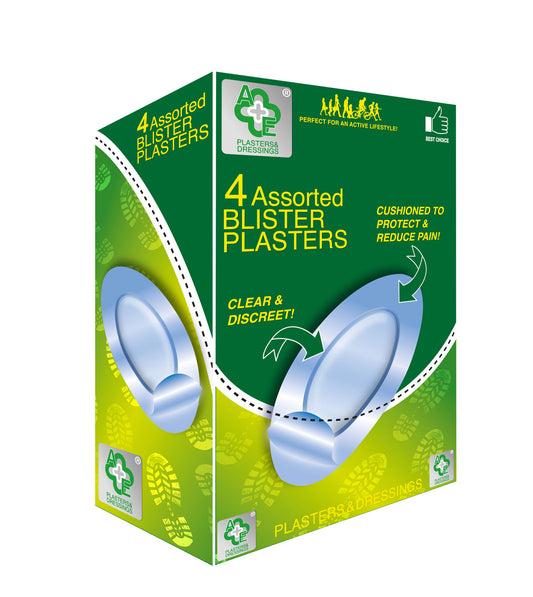 A&E BLISTER PLASTERS (2XHEEL/2XTOE) 09/29