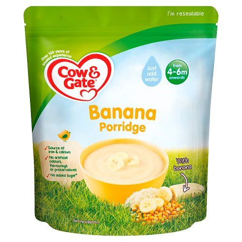 COW & GATE BANANA PORRIDGE FROM 4 - 6M ONWARDS 125G