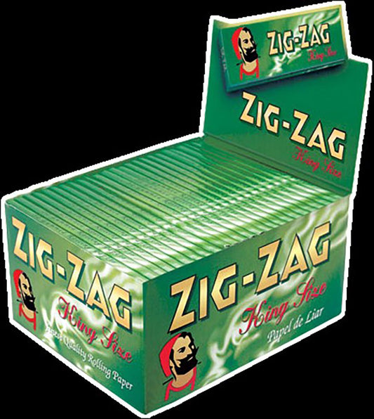 ZIG ZAG KING SIZE GREEN 50PK