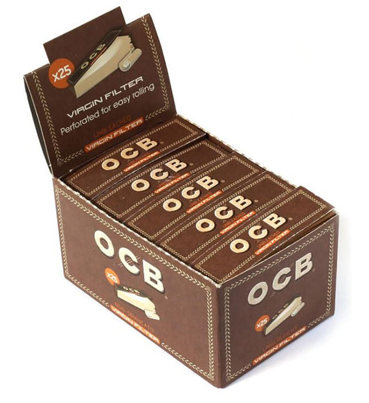 OCB FILTER TIPS VIRGIN UNBLEACHED 25PK