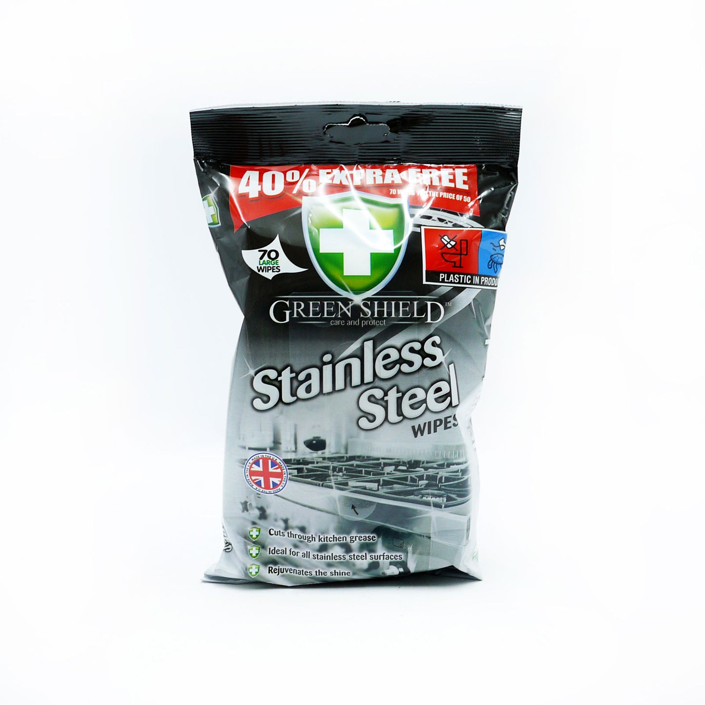GREENSHIELD WIPE STAINLESS STEEL 10/27