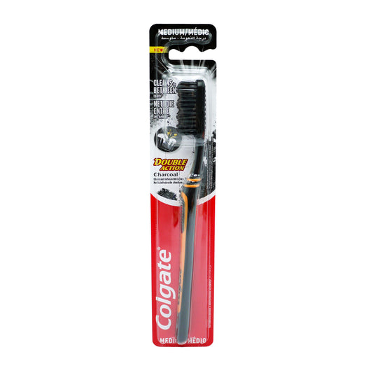 COLGATE TOOTHBRUSH DOUBLE ACTION CHARCOAL (C)