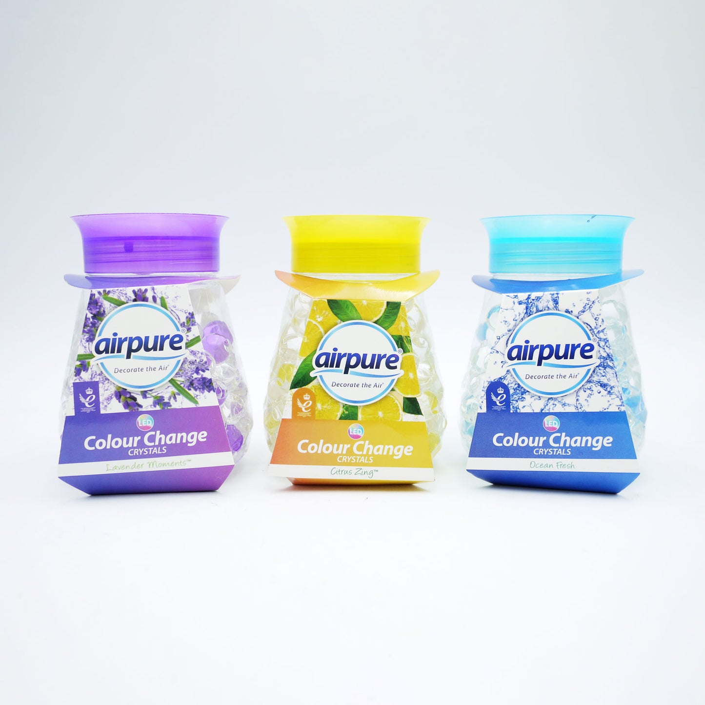 AIRPURE LED COLOUR CHANGE GEL CRYSTALS ASSTD