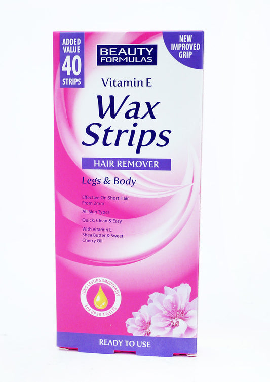 BEAUTY FORMULAS COLD WAX STRIPS 40'S