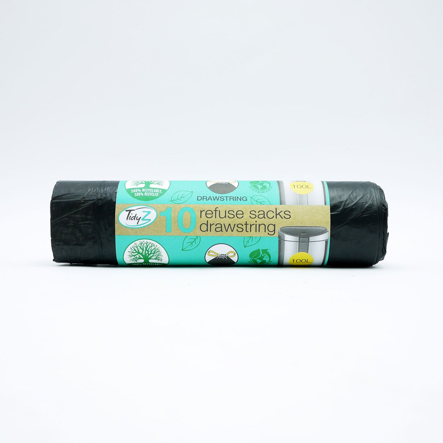 TIDYZ DRAWSTRING BIN LINER SUPER STRONG 100L B1528