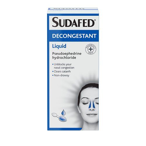 SUDAFED DECONGESTANT LIQUID 100ML