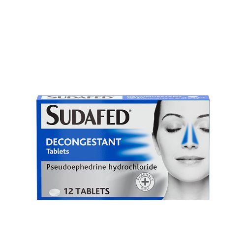 SUDAFED DECONGESTANT TABS 12S 60MG