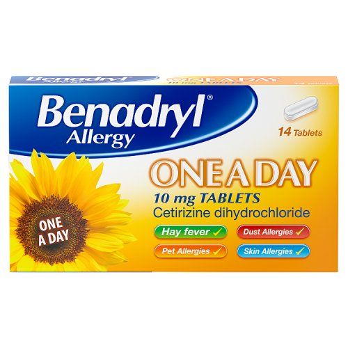 BENADRYL ALLERGY ONE-A-DAY TABLETS 10MG 14S