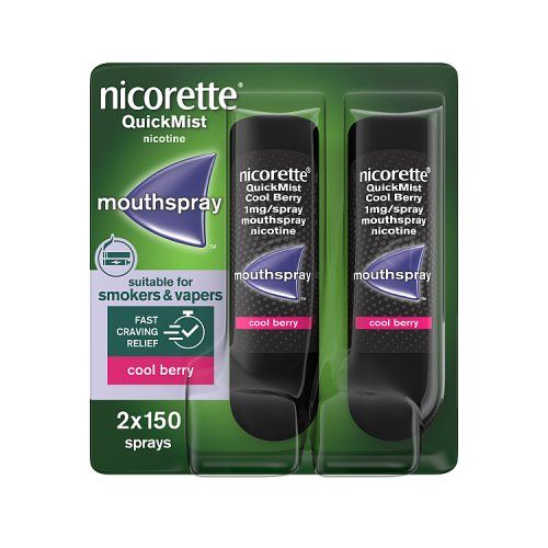 NICORETTE MOUTH SPRAY BERRY TWIN PACK 1MG