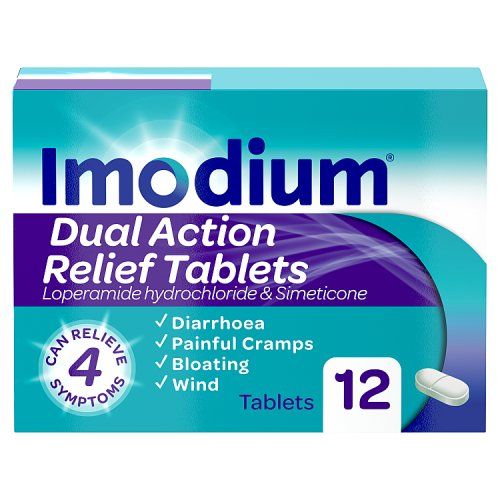 IMODIUM DUAL ACTION TABS 12S