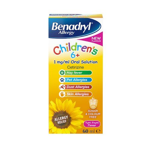BENADRYL ALLERGY CHILDR'S6+1MG/ML 60ML