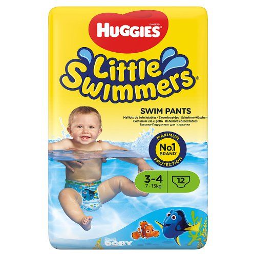 HUGGIES 12PCS LITTLE SWIMMERS SIZE 3-4 DIAPERS