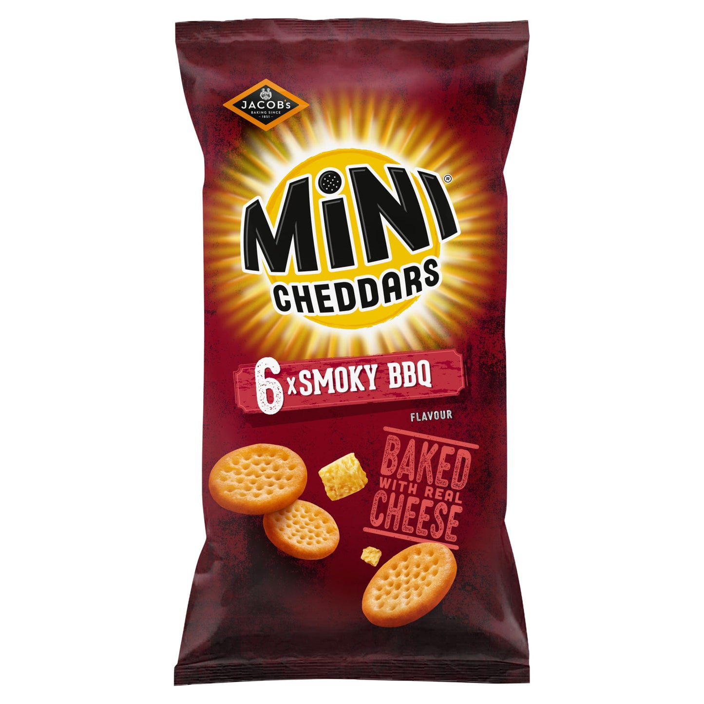 JACOBS MINI CHEDDARS SMOKY BBQ 6PK 11/10/25