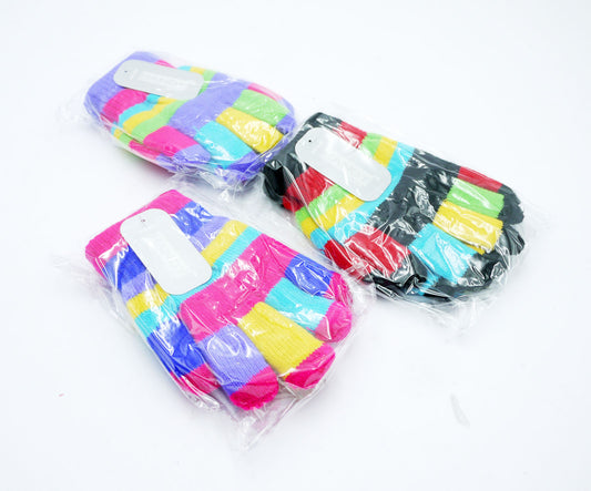 GLOVES KIDS LINED STRIPED MULTICOLOUR