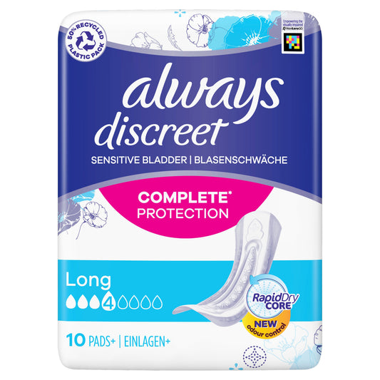 ALWAYS DISCREET PADS LONG 10CT