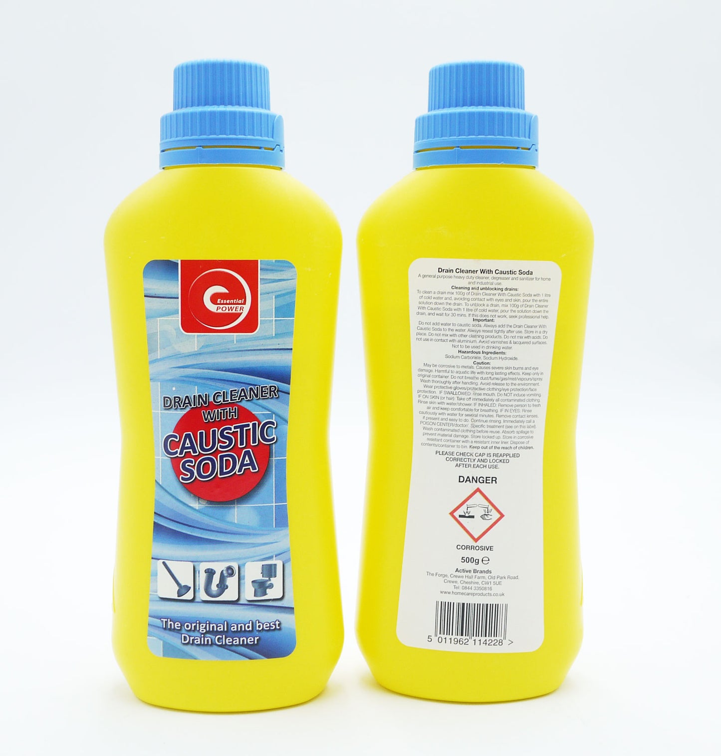 ESSENTIALS POWDER DRAIN CLEAN WITH CAUSTIC