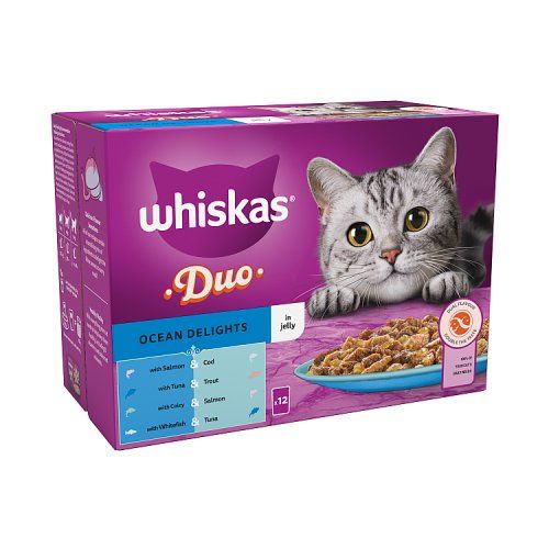 WHISKAS DUO OCEAN DELIGHTS IN JELLY 12X85G