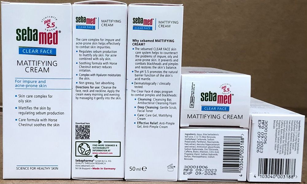 SEBAMED CLEAR FACE MATTIFYING CREAM 50ML
