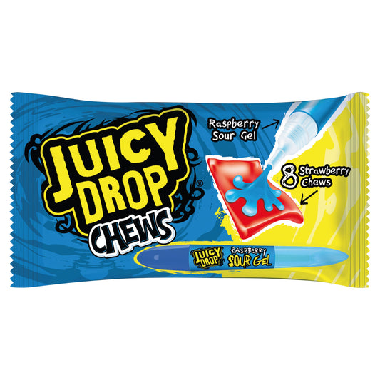 BAZOOKA JUICY DROP CHEWS RASP/STRAW DISP 08/10/25