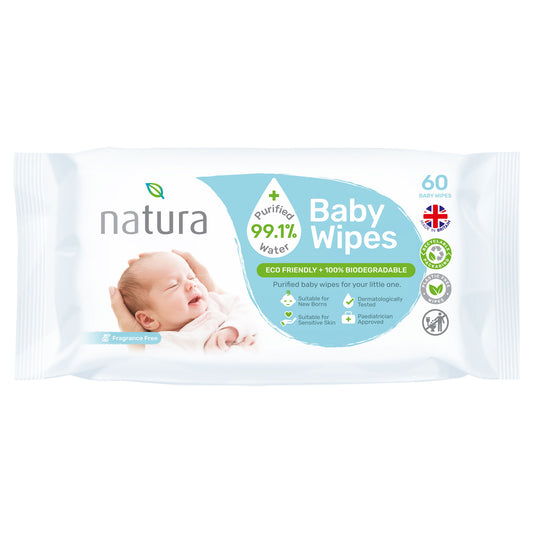 NATURA BABY WIPES PURIFIED WATER  10/27