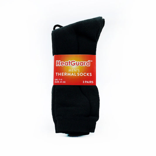 HEATGUARD SOCKS MENS THERMAL BLACK(R)