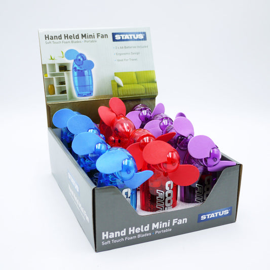HAND FAN WITH BATTERIES IN DISPLAY (R)