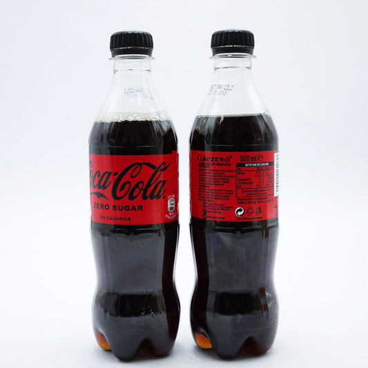 COKE ZERO BOTTLE (UK TEXT) 04/01/24 500ML
