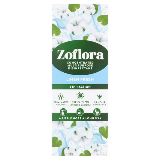 ZOFLORA 120ML SINGLE FRAGRANCE (12S) LINEN FRESH STD 120ML
