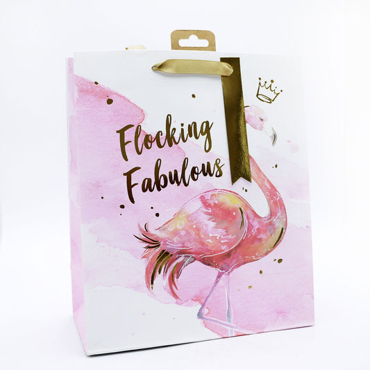 GIFT BAG LARGE FLOCKING FABULOUS(C)