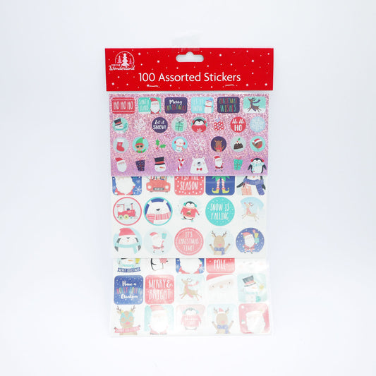 XMAS ACTIVITY STICKERS 100PK (R)