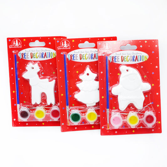 XMAS ACTIVITY PAINT OWN DECORATION SET (R)