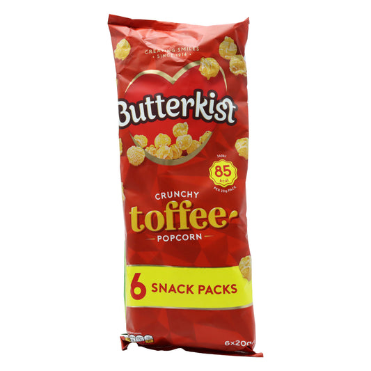 BUTTERKIST TOFFEE POPCORN 6PACK 31/01/26