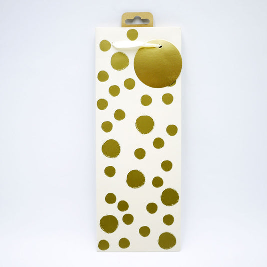 TESCO GIFT BAG BOTTLE GOLD SPOTS(C)