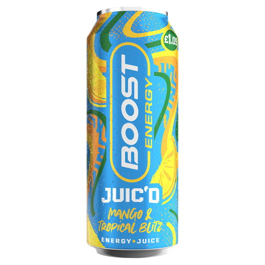 BOOST ENERGY JUICED MANGO DRINK PM £1.09 31/03/26