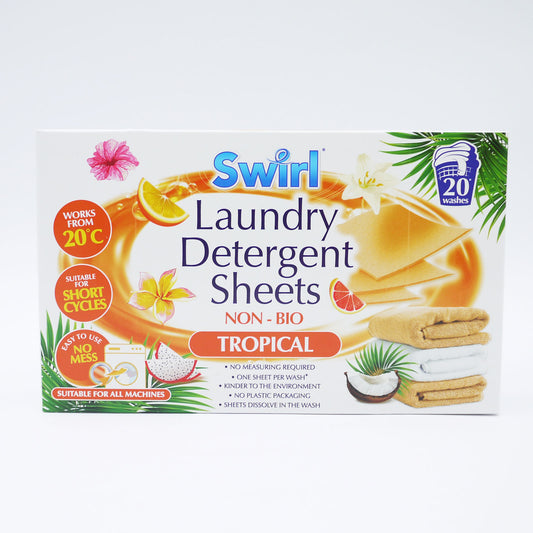SWIRL LAUNDRY DETERGENT SHEETS TROPICAL